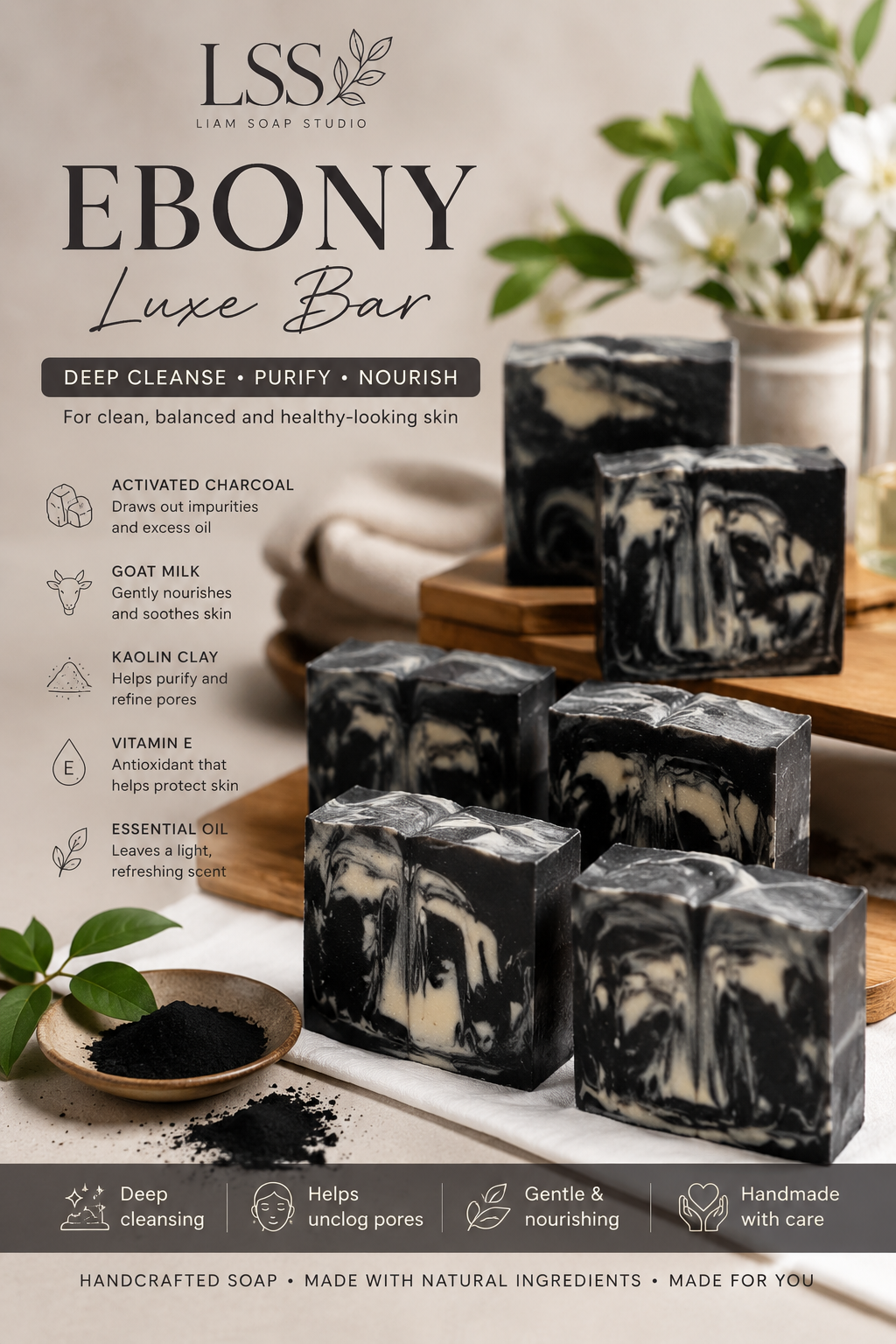 Ebony Luxe Bar-Unscented