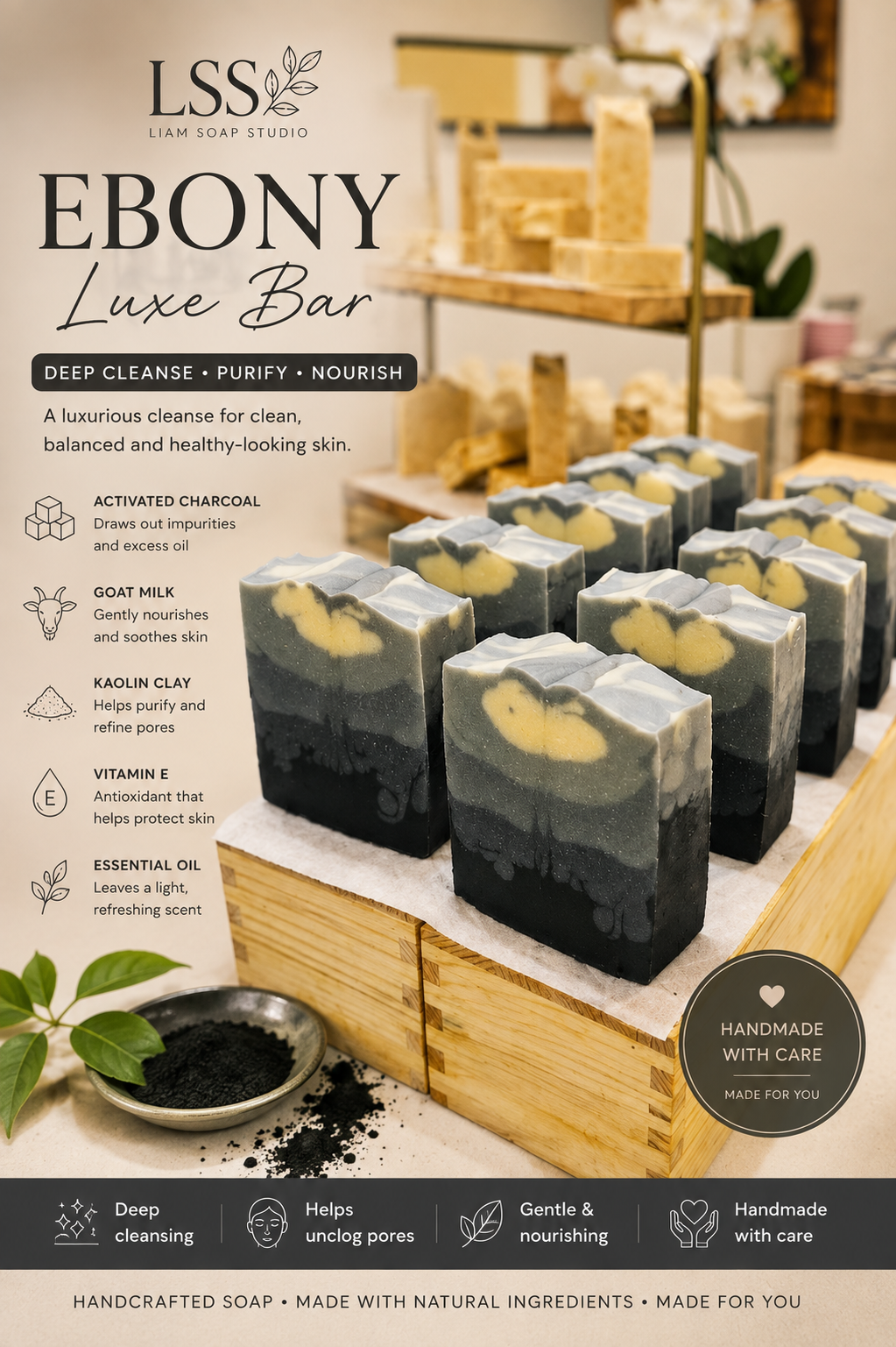 Ebony Luxe Bar-Unscented